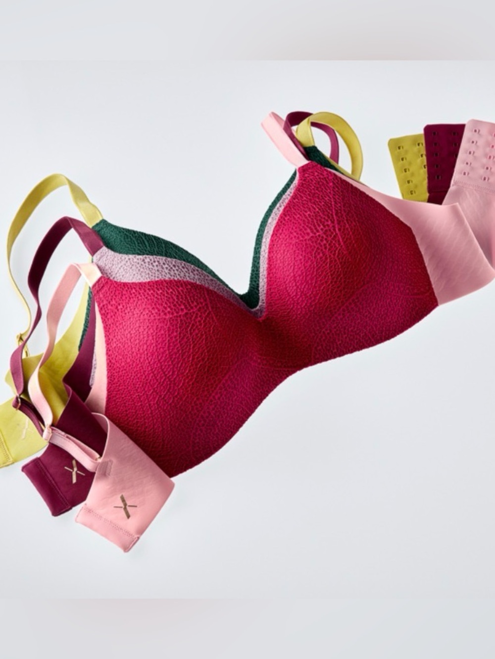 Knix Wingwoman Contour Lace Bra Dark & Light Pink 7+